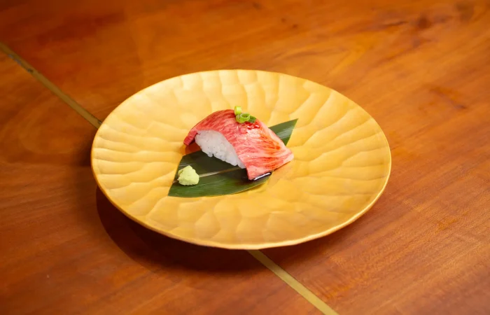 dinner04 氷見牛コース 氷見牛炙り握り